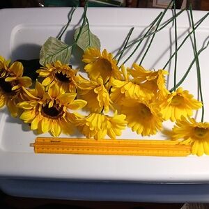 Artificial Large Flower Stems - Yellow